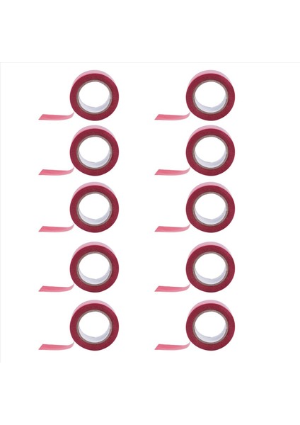 10PCS 19MM x 10M Kanal Su Geçirmez Bant Kırmızı (Yurt Dışından)