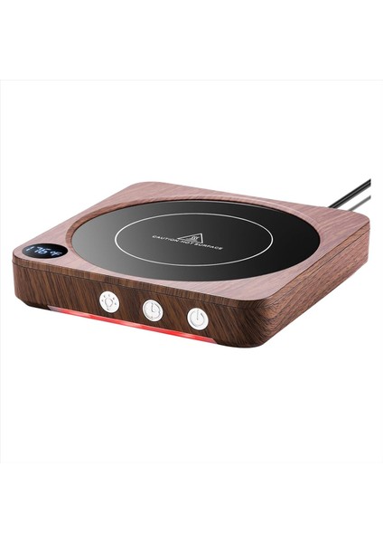 Kupa Daha Sıcak- 36W Kahve Sıcaklık Ekranlı Masa Için Daha Sıcak 2-12HRS Otomatik Kapanır Mum Daha Sıcak Ahşap Abd Fişi (Yurt Dışından)