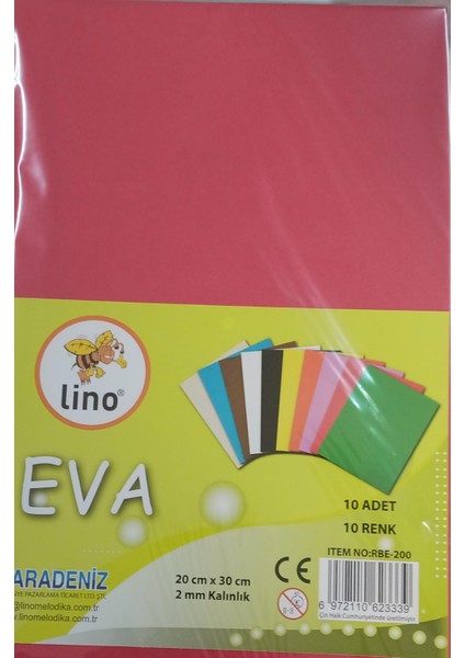 Düz Eva A4 20X30 2mm 10 Renk