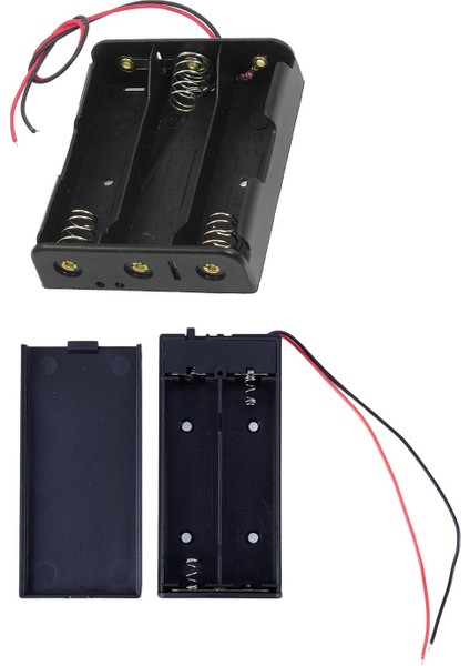 Seri 3 7V Düz Uçlu Pil Tutucu 3 x 18650 Piller ve 3 7V 2x 18650 Pil Tutucu Bağlayıcı Depolama Çantası (Yurt Dışından)