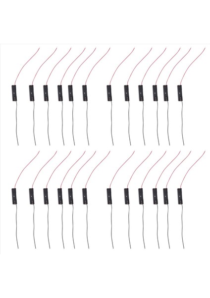 24PCS Kablolu Konektör 1 5V Aaa Pil Tutucu Plastik Kasa Depolama Kutusu Siyah (Yurt Dışından)