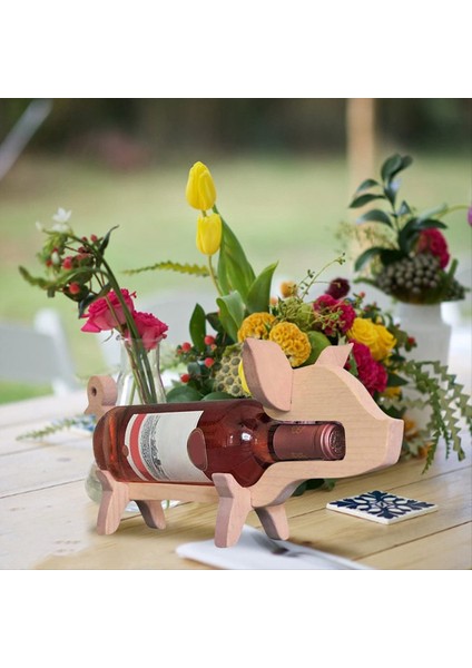 Ahşap Şarap Rafları Hayvan Şarap Şişesi Tutucu Ahşap Şarap Rafı Şarap Tutucu Süsleme Yenilik Şarap Rafları Serbest Duran B (Yurt Dışından) fiyatları
