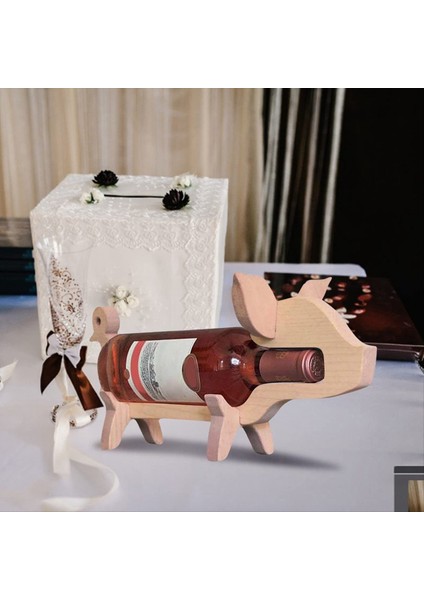 Ahşap Şarap Rafları Hayvan Şarap Şişesi Tutucu Ahşap Şarap Rafı Şarap Tutucu Süsleme Yenilik Şarap Rafları Serbest Duran B (Yurt Dışından) indirimleri
