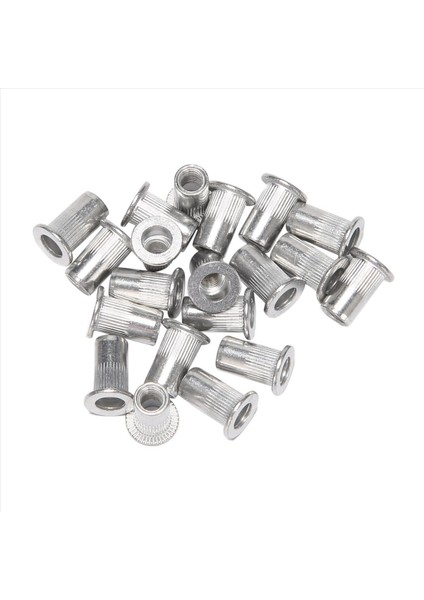 M5 Alüminyum Düz Kafa Perçin Somun Ekleme Somunları Gümüş Ton 60PCS (Yurt Dışından) fiyatları