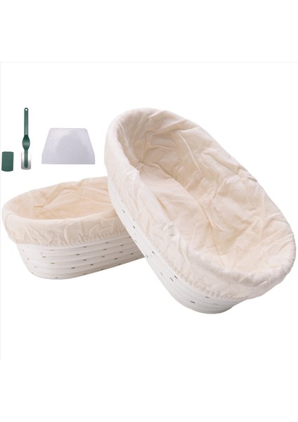 2x Banneton Proofing Sepet Seti - Artisan Mourdough Ekmek Fırın Sepeti Hamur Kazık/kesici ve Brotform Bez Alanı (Yurt Dışından) fırsatları