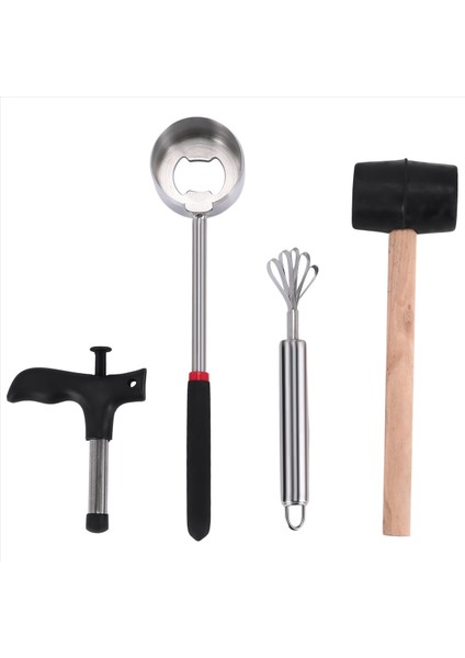 4pcs Hindistancevizi Açıcı Alet Paslanmaz Çelik Hindistan Cevizi Açıcı Matkap Kesme Deliği Alet Meyve Açıcıları Araçlar Dayanıklı (Yurt Dışından)