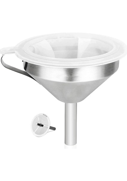 5 9 Inç 304 Paslanmaz Çelik Mutfak Hunisi Sıvı Aktarmak Için 200 Örgü Gıda Filtresi Süzgeç Yağ Reçel Yapmak (Yurt Dışından)