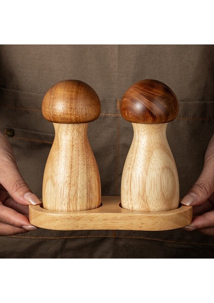 Çok Fonksiyonlu Öğütücü Biber Öğütücü Maden Ahşap Biber Değirmen Deniz Tuzu ve Karabiber Öğütme Şişesi Seti (Yurt Dışından) fiyatları