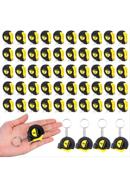 50 Adet Mini Ölçüm Bandı 3 Ft Geri Çekilebilir Anahtar Bant Ölçüsü Kolay Okuma Ölçüm Bant Dökme Seti (Yurt Dışından) fiyatları