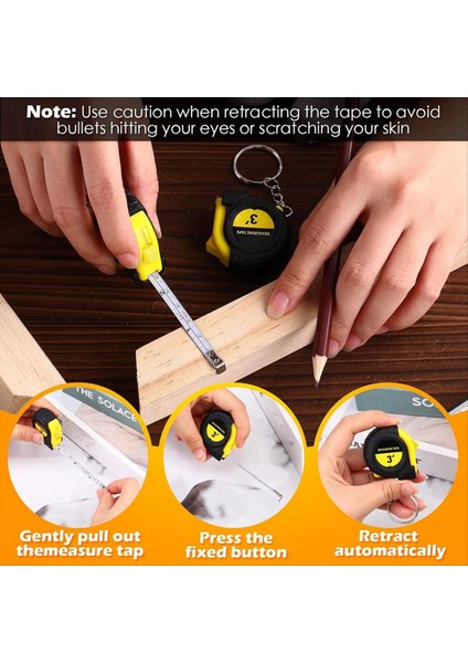 50 Adet Mini Ölçüm Bandı 3 Ft Geri Çekilebilir Anahtar Bant Ölçüsü Kolay Okuma Ölçüm Bant Dökme Seti (Yurt Dışından) modelleri