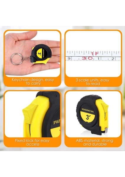 50 Adet Mini Ölçüm Bandı 3 Ft Geri Çekilebilir Anahtar Bant Ölçüsü Kolay Okuma Ölçüm Bant Dökme Seti (Yurt Dışından) indirimleri