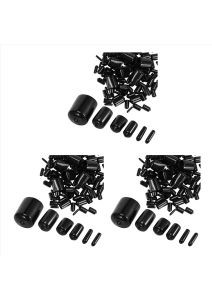 468 Parçalar Vinil Elastik Uç Kapak Cıvataları Vidalar Kauçuk Diş Koruma Güvenliği Kapakları 9 Boyutlar 2/25 Ila 4/5 Inç (Siyah) (Yurt Dışından)
