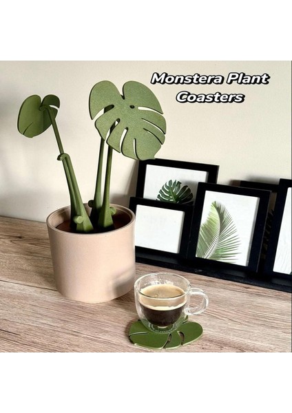 Monstera Coasters Bitki Kaymaz Bardak Altlıkları Monstera Coaster Seti Tropikal Yaprak Bitki Bardak Altlıkları Ev Dekorasyonu (Yurt Dışından) indirimleri