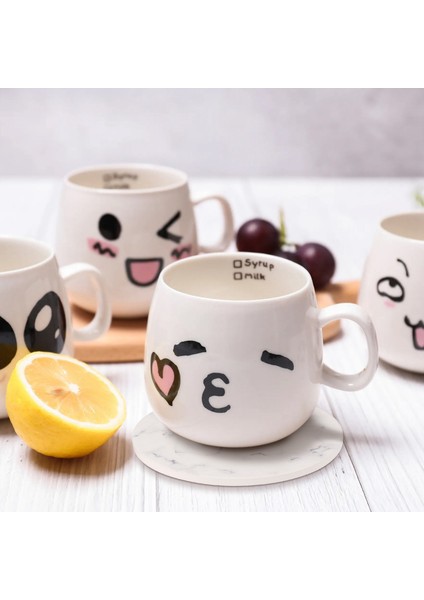 Tutucu ile Set 6 Set Kupa Mermer Tarzı Bardak Altlıkları Için Emici Bardak Altlıkları 4 Inç (Yurt Dışından) modelleri