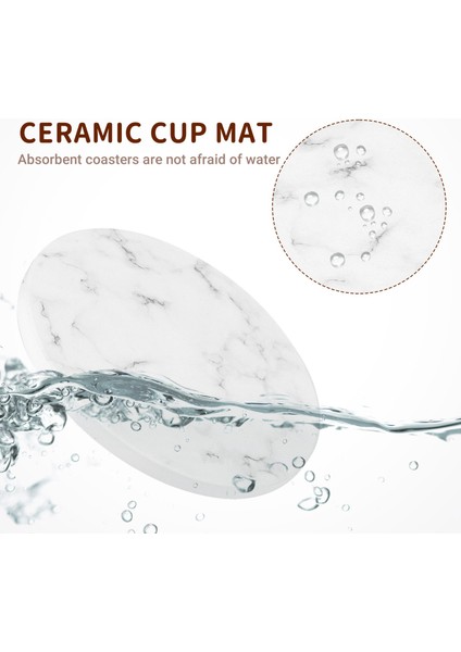 Tutucu ile Set 6 Set Kupa Mermer Tarzı Bardak Altlıkları Için Emici Bardak Altlıkları 4 Inç (Yurt Dışından) fırsatları