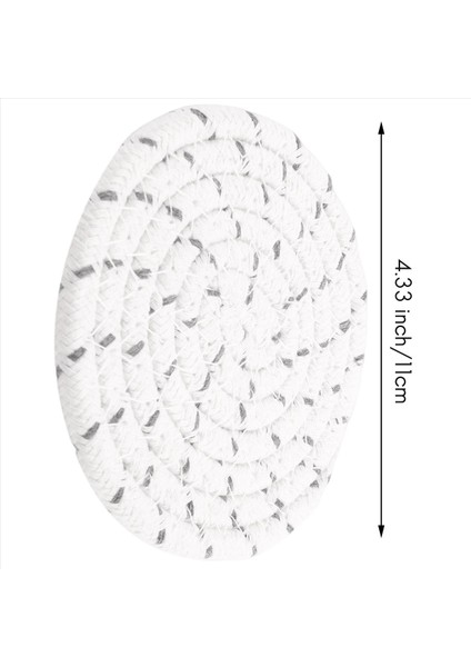 24 Adet Tutucu ile Bardak Altlıkları Içecekler Için 4 Renk Emici Bardak Altlığı Ev Dekorasyonu Için Pamuk Dokuma Coaster Set (Yurt Dışından)