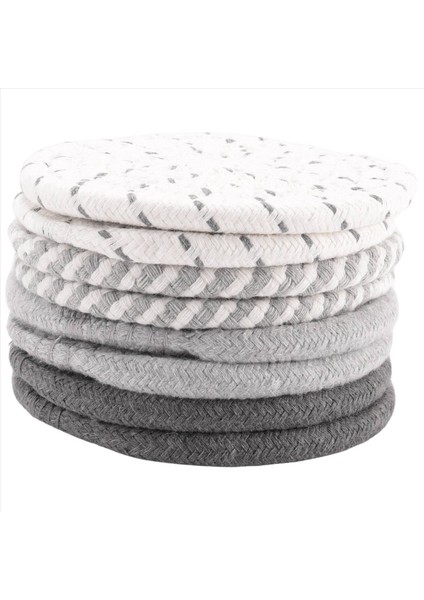 24 Adet Tutucu ile Bardak Altlıkları Içecekler Için 4 Renk Emici Bardak Altlığı Ev Dekorasyonu Için Pamuk Dokuma Coaster Set (Yurt Dışından) indirimleri