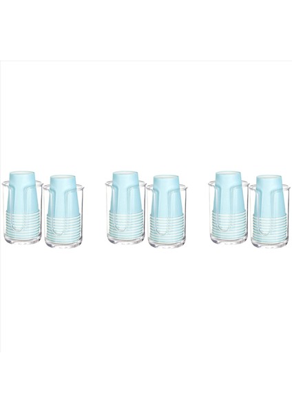 Tek Kullanımlık Kağıt Fincan Için 6x Akrilik Banyo Fincanı Dağıtıcı Tutucu Banyo Konuk Odası Tezgahı Için Gargara Bardak Tutucu (Yurt Dışından)