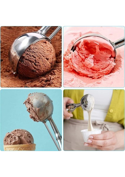 Fırınlama Için 3&#39 Lü Çok Büyüklükte Tetikleyici Paslanmaz Çelik Kurabiye Kepçeleri ile Dondurma Kepçe Seti (Yurt Dışından) indirimleri