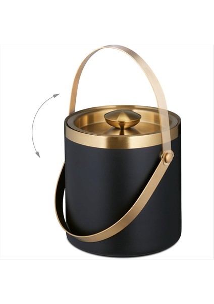 Buz Kovası Paslanmaz Çelik Çift Duvarlı Kapaklı Buz Kovası 2 L Buz Küpü Kovası Yeşil ve Altın (Yurt Dışından) indirimleri