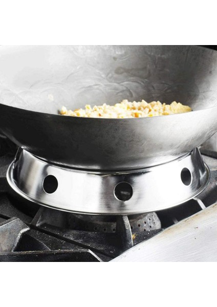 3x Universal Wok Pan Destek Rafı Standı Wok Ring/ Yuvarlak Bottom Rafı Gaz Sobası Fry Tavan Mutfak Için Evrensel Boyut (Yurt Dışından) modelleri