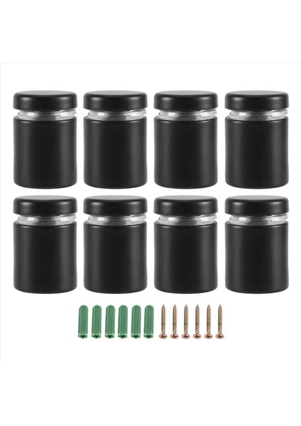 8 Paket Standoff Vidaları 3/4 x 1 Inç Siyah Işaretler Akrilik Resim Çerçevesi Reklam Vidaları Kiti Kiti (Yurt Dışından) fiyatları