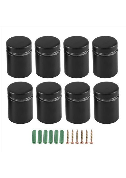 8 Paket Standoff Vidaları 3/4 x 1 Inç Siyah Işaretler Akrilik Resim Çerçevesi Reklam Vidaları Kiti Kiti (Yurt Dışından) fırsatları