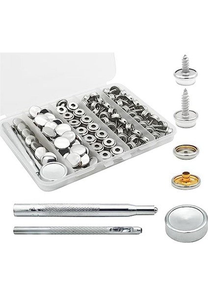 Canvas Snap Kit 40 Set Deniz Sınıfı Tekne Kapağı Snap Snap Taşıyıcılar Paslanmaz Çelik Snap Kit Tekne Kapağı Mobilya Için (Yurt Dışından)
