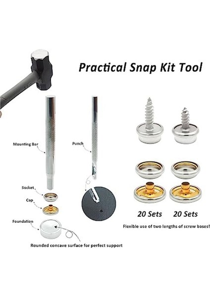Canvas Snap Kit 40 Set Deniz Sınıfı Tekne Kapağı Snap Snap Taşıyıcılar Paslanmaz Çelik Snap Kit Tekne Kapağı Mobilya Için (Yurt Dışından) modelleri