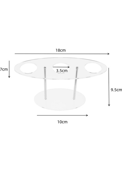 Akrilik Dondurma Koni Tutucu Charcuterie Food Cone Tutucu Waffle Koni Standı 3 Delik Şeffaf (Yurt Dışından) modelleri