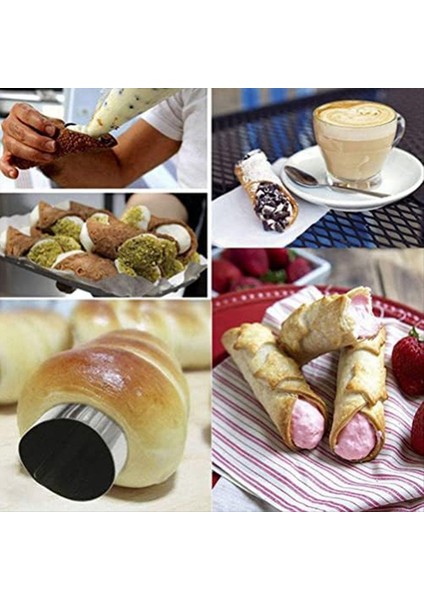 Brioche Ekmek Somun Cannoli Tüpleri Paslanmaz Çelik Cannoli Formları 15 Pcs Yapışmaz Krem Korsası Danimarka Pasta Kol (Yurt Dışından) fırsatları