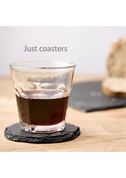 8 Adet Yuvarlak Kayrak Siyah Bardak Altlıkları Içecekler Içecekler Şarap Bardakları Için El Yapımı Bardak Altlıkları (Yurt Dışından) fiyatları
