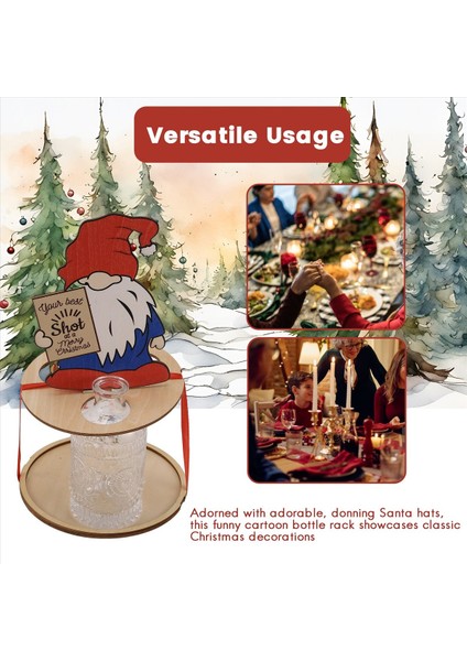 Noel Mini Şarap Şişesi Tutucu Santa Güzel Likör Şişesi Stand Festivali Teması Partys Dekorasyonlar (Yurt Dışından) indirimleri