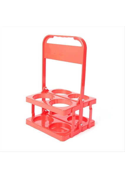 4 Delik Katlanabilir Plastik Içecek Taşıyıcı Saplı Taşınabilir Içecek Tutucu ile Yeniden Kullanılabilir Içecek Tutucu Kırmızı (Yurt Dışından)