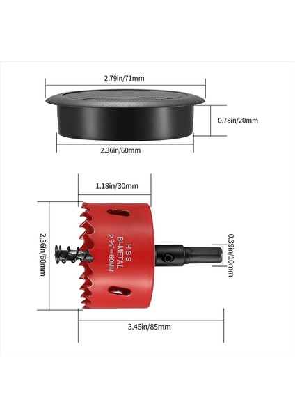 20 Paket Kablo Gromet Masası Kablo Geçiş 1 x Delikli Testere ile 60MM Plastik Kablo Kapağı Siyah Kablo Çıkışı Yuvarlak (Yurt Dışından) fiyatları
