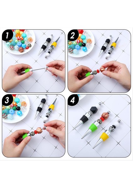 30 Adet Şarap Şişeleri Için Boncuklu Şarap Tıpaları Dekoratif Boncuklu Şarap Şişesi Tıpa Içecek Leri Tatil Partisi Için (Yurt Dışından) modelleri