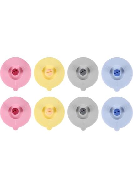 8pcs Silikon Cam Kupası Streç Kapakları Kapaklar Yeniden Kullanılabilir Kötü Anti-Döküm Silikon Içecek Cam Kupa Kapakları Çay Fincanı Için (Yurt Dışından)