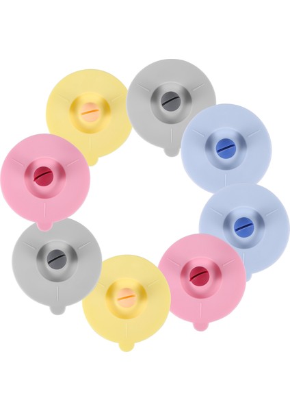 8pcs Silikon Cam Kupası Streç Kapakları Kapaklar Yeniden Kullanılabilir Kötü Anti-Döküm Silikon Içecek Cam Kupa Kapakları Çay Fincanı Için (Yurt Dışından) fiyatları