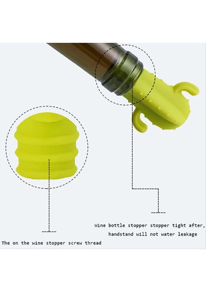 4pc Cactus Silikon Şarap Durdurucu - ve Kırmızı Şarap Şişeleri Için Mühür Koruma Mühür Içecek Aksesuarı (Yurt Dışından) indirimleri