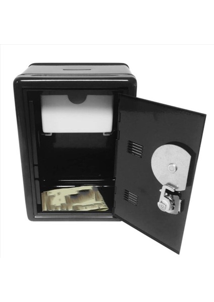 2x Güvenli Kutu Organizatör Demir Masa Dekoratif Kutu Piggy Bank Metal Mini Dolap Para Depolama Kutusu Saklama Kutusu Siyah (Yurt Dışından) modelleri