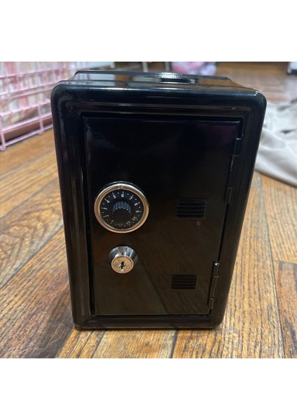 2x Güvenli Kutu Organizatör Demir Masa Dekoratif Kutu Piggy Bank Metal Mini Dolap Para Depolama Kutusu Saklama Kutusu Siyah (Yurt Dışından) indirimleri