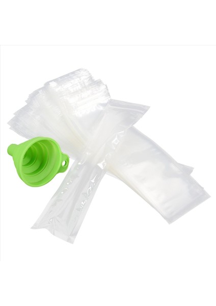 Tek Kullanımlık Popsicle Torbalar 120PCS Dondurucu Tüpleri Huni ve Buz Kılıfları Suyu Buz Şekeri Pops Meyve ile Buz Torbaları (Yurt Dışından) fiyatları