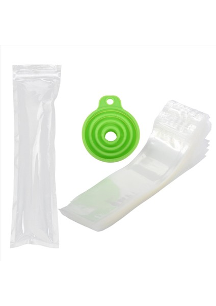 Tek Kullanımlık Popsicle Torbalar 120PCS Dondurucu Tüpleri Huni ve Buz Kılıfları Suyu Buz Şekeri Pops Meyve ile Buz Torbaları (Yurt Dışından) modelleri