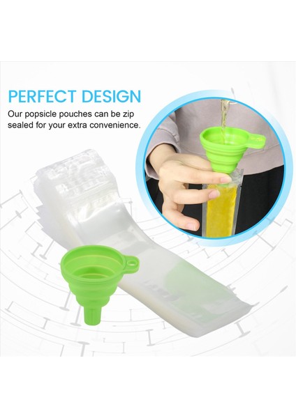 Tek Kullanımlık Popsicle Torbalar 120PCS Dondurucu Tüpleri Huni ve Buz Kılıfları Suyu Buz Şekeri Pops Meyve ile Buz Torbaları (Yurt Dışından) indirimleri
