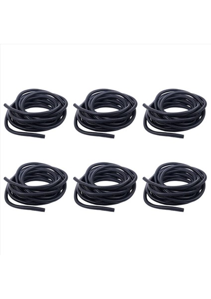 6pcs 20 Ft Bölünmüş Tel Kanalı Polietilen Boru Siyah Renk Manşonu Tüp 10MM Iç Çap (Yurt Dışından)