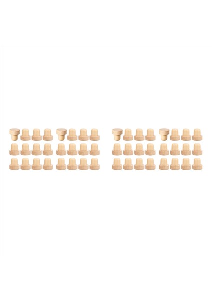 Şarap Şişesi Mantarlar T Şeklinde Tapaları Şarap Şarap Tıpası Yeniden Kullanılabilir Şarap Eşekleri Ahşap ve Kauçuk (48 Adet) (Yurt Dışından)