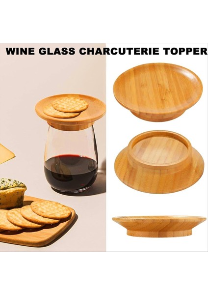9 Adet Şarap Bardağı Charcuterie Topper Charcuterie Şarap Cam Topper Bambu Şarap Cam Topper Cam Topper Tabak (Yurt Dışından) fiyatları