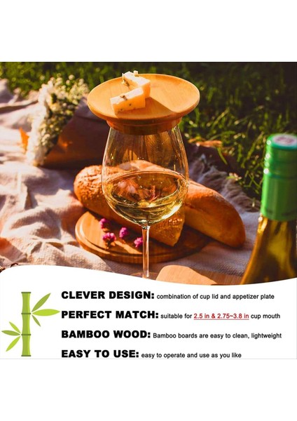 9 Adet Şarap Bardağı Charcuterie Topper Charcuterie Şarap Cam Topper Bambu Şarap Cam Topper Cam Topper Tabak (Yurt Dışından) fırsatları