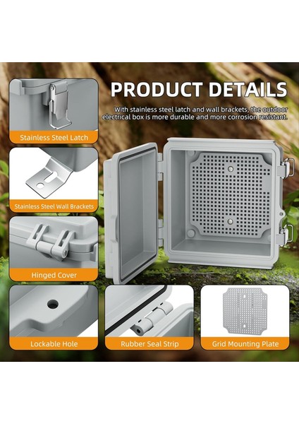 Açık Elektrik Kutusu IP67 Dış Mekan Su Geçirmez Dağıtım Kutusu Dış Menteşe Güç Kutusu Dış Mekan Su Geçirmez Kavşak Kutusu (Yurt Dışından) modelleri