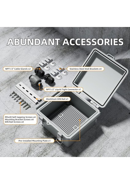 Açık Elektrik Kutusu IP67 Dış Mekan Su Geçirmez Dağıtım Kutusu Dış Menteşe Güç Kutusu Dış Mekan Su Geçirmez Kavşak Kutusu (Yurt Dışından) fırsatları